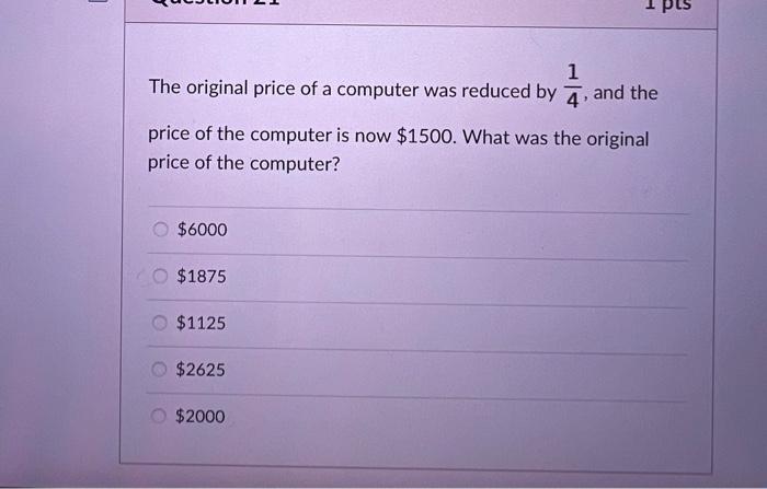 Solved The original price of a computer was reduced by 41, | Chegg.com