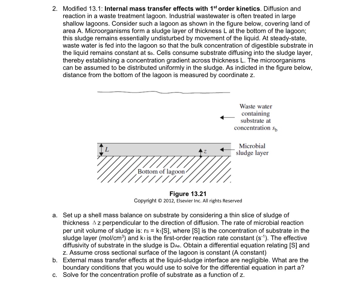 Solved Modified 13.1: Internal mass transfer effects with | Chegg.com