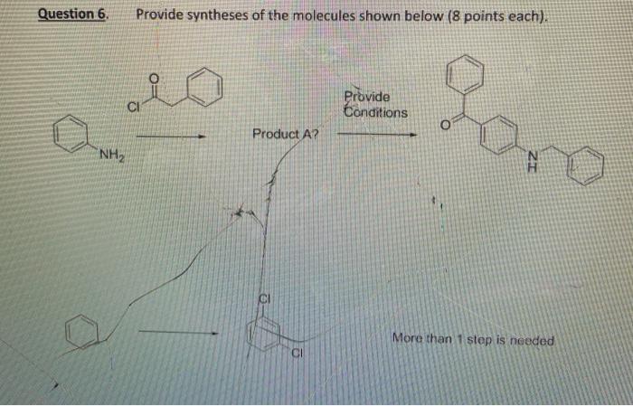 Solved Question 6. Provide Syntheses Of The Molecules Shown | Chegg.com