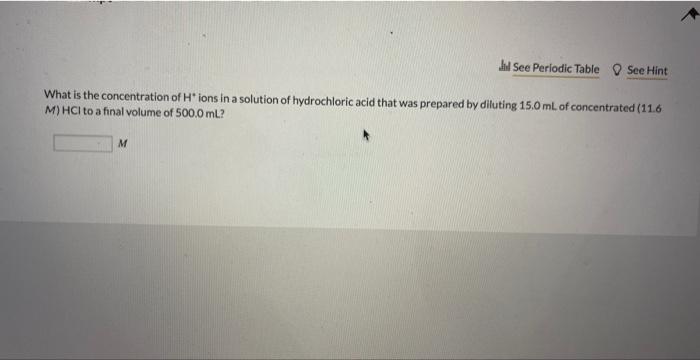 Solved What is the concentration of H∗ ions in a solution of | Chegg.com