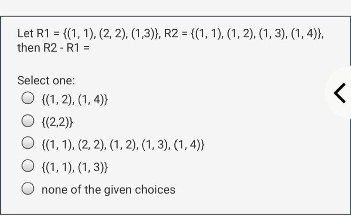 let a= 1 2 3 and r= (1 2) (2 3)