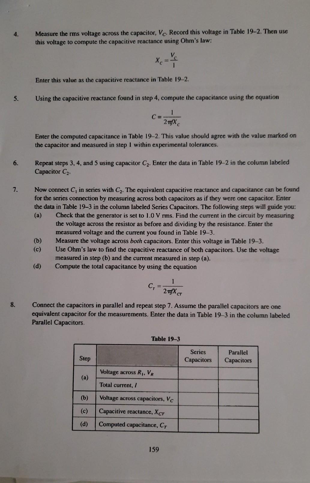 Solved 519 19 Capacitive Reactance Name Date Class READING