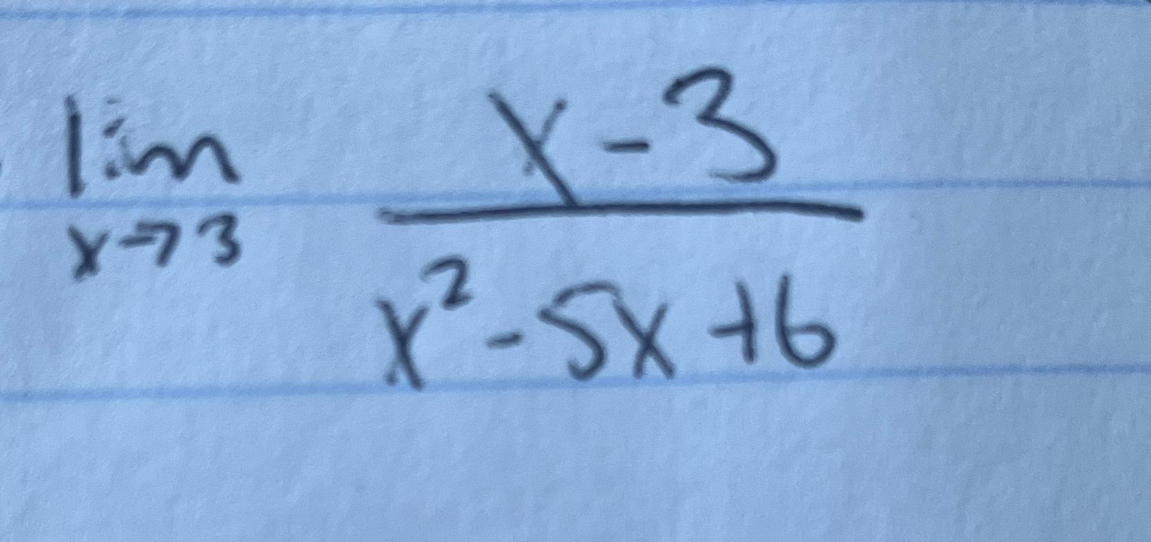 Solved Limx→3x 3x2 5x 6