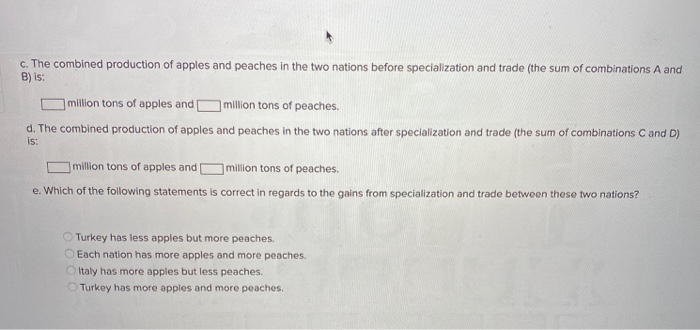 Solved Gains from Specialization and Trade Exercise 1 a. The | Chegg.com