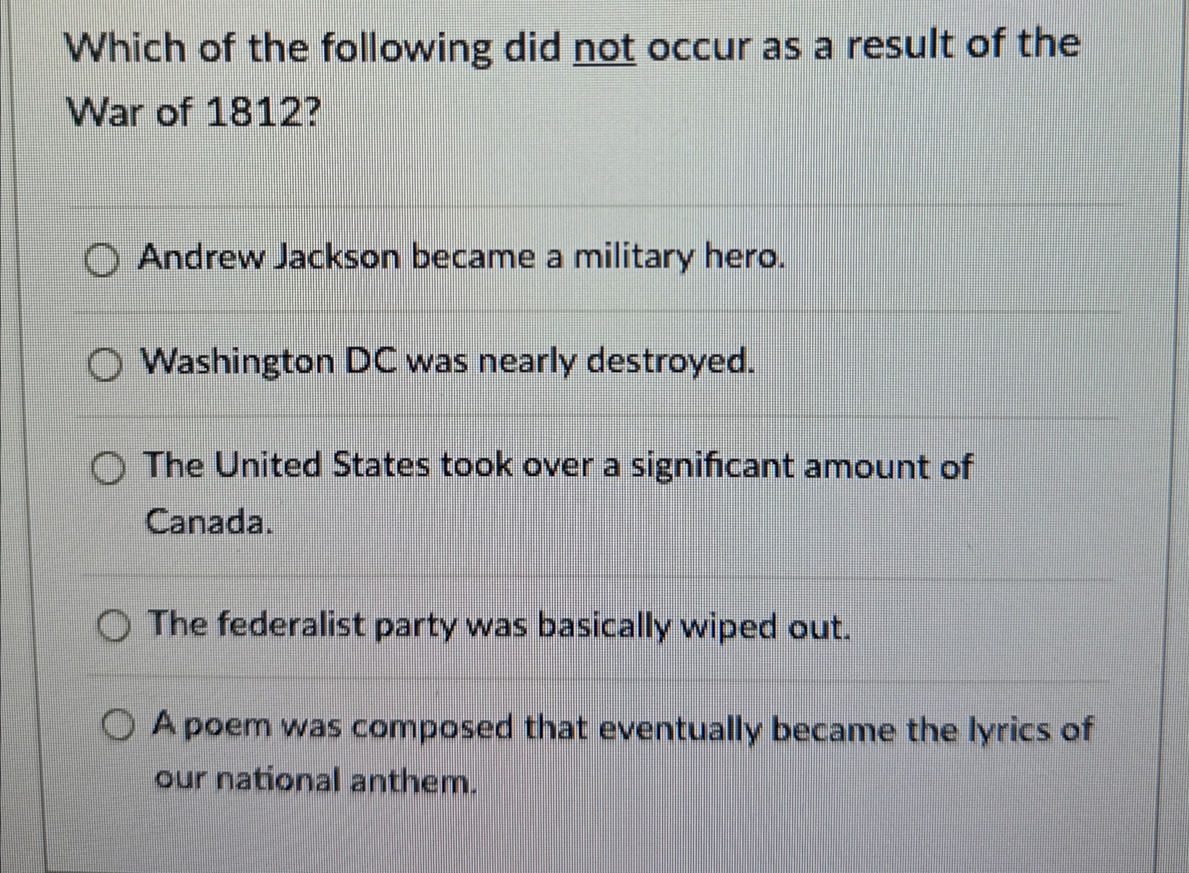 Solved Which of the following did not occur as a result of | Chegg.com
