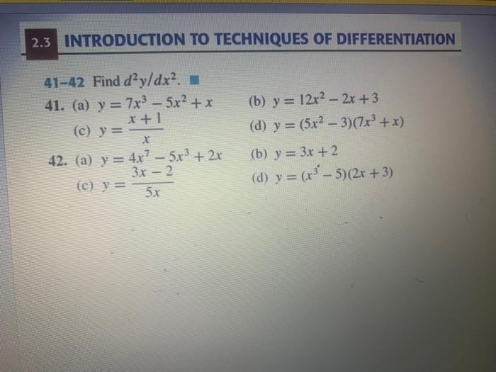 Solved 2.3 INTRODUCTION TO TECHNIQUES OF DIFFERENTIATION 45. | Chegg.com