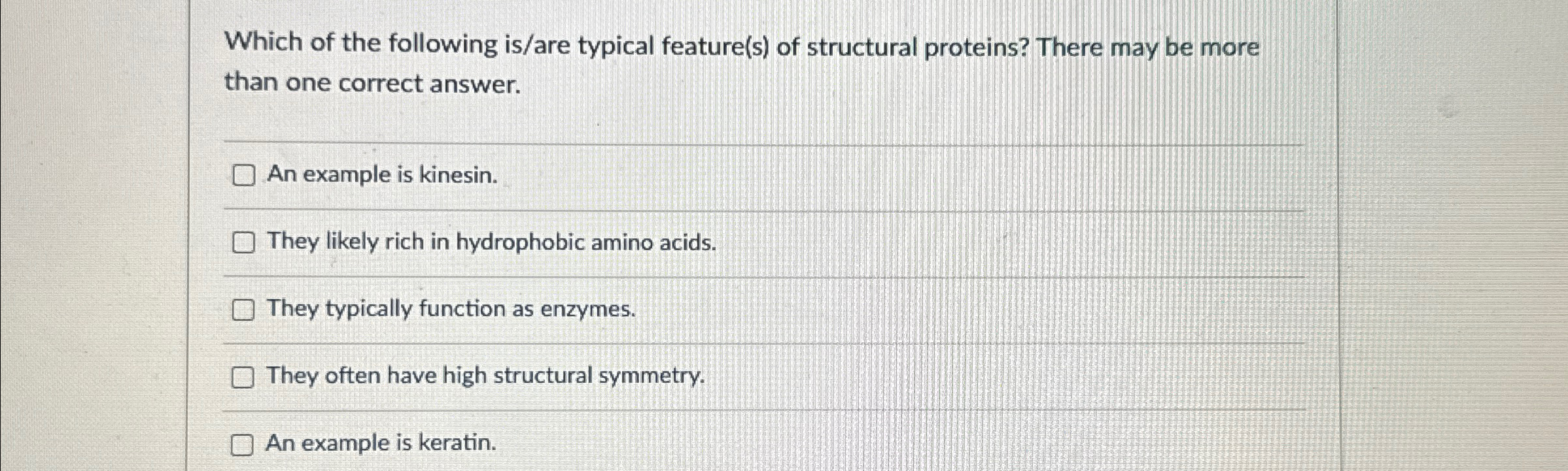 Solved Which of the following is/are typical feature(s) ﻿of | Chegg.com