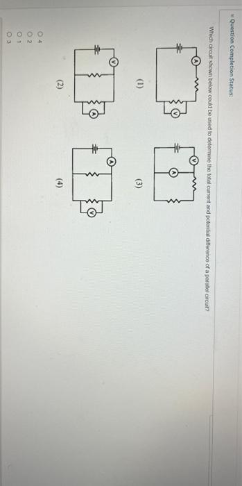 Solved Question Completion Status: Which circuit shown below | Chegg.com