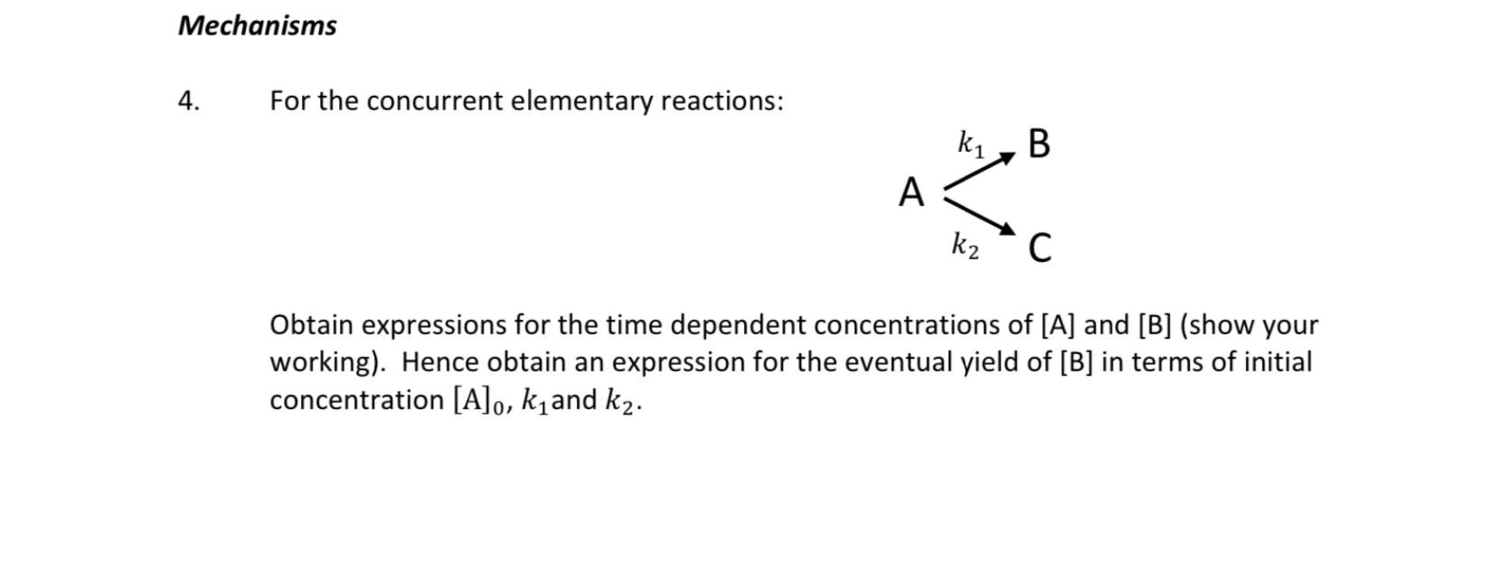 Solved Mechanisms4. ﻿For the concurrent elementary | Chegg.com
