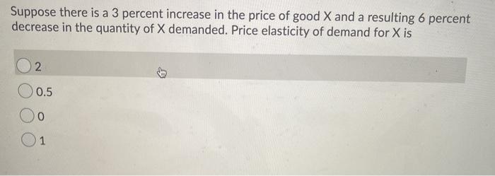 Solved Suppose there is a 3 percent increase in the price of | Chegg.com
