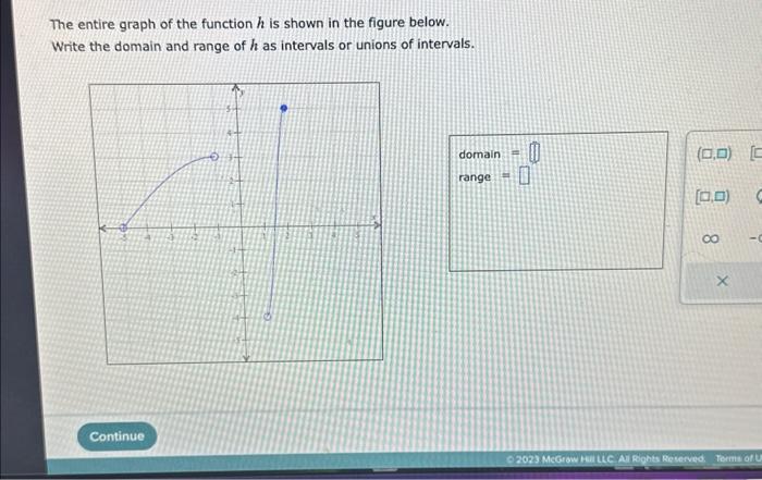 Solved The entire graph of the function h is shown in the | Chegg.com