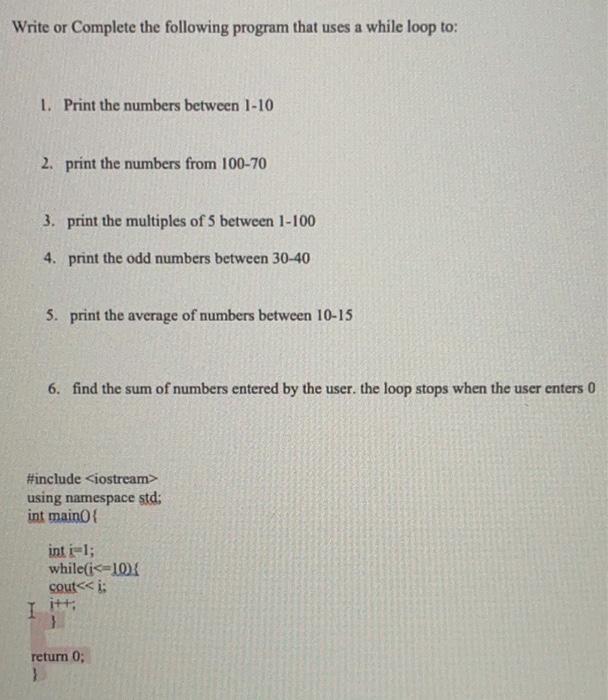 Solved Write or Complete the following program that uses a | Chegg.com