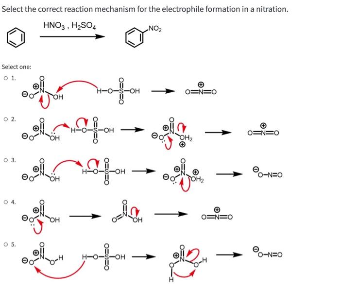 Solved Select the correct reaction mechanism for the | Chegg.com