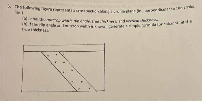Solved 5. The following figure represents a cross section | Chegg.com