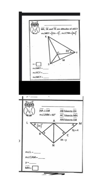 Solved Write centroid, circumcenter, orthocenter, or | Chegg.com