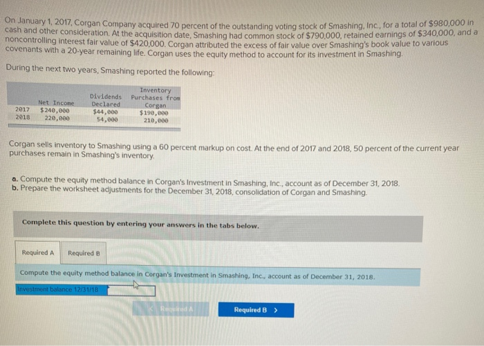 SOLVED ON JANUARY 1 2020 CORGAN COMPANY ACQUIRED 70 visual data 5
