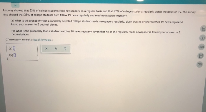 Solved A survey showed that 23% of college students read | Chegg.com