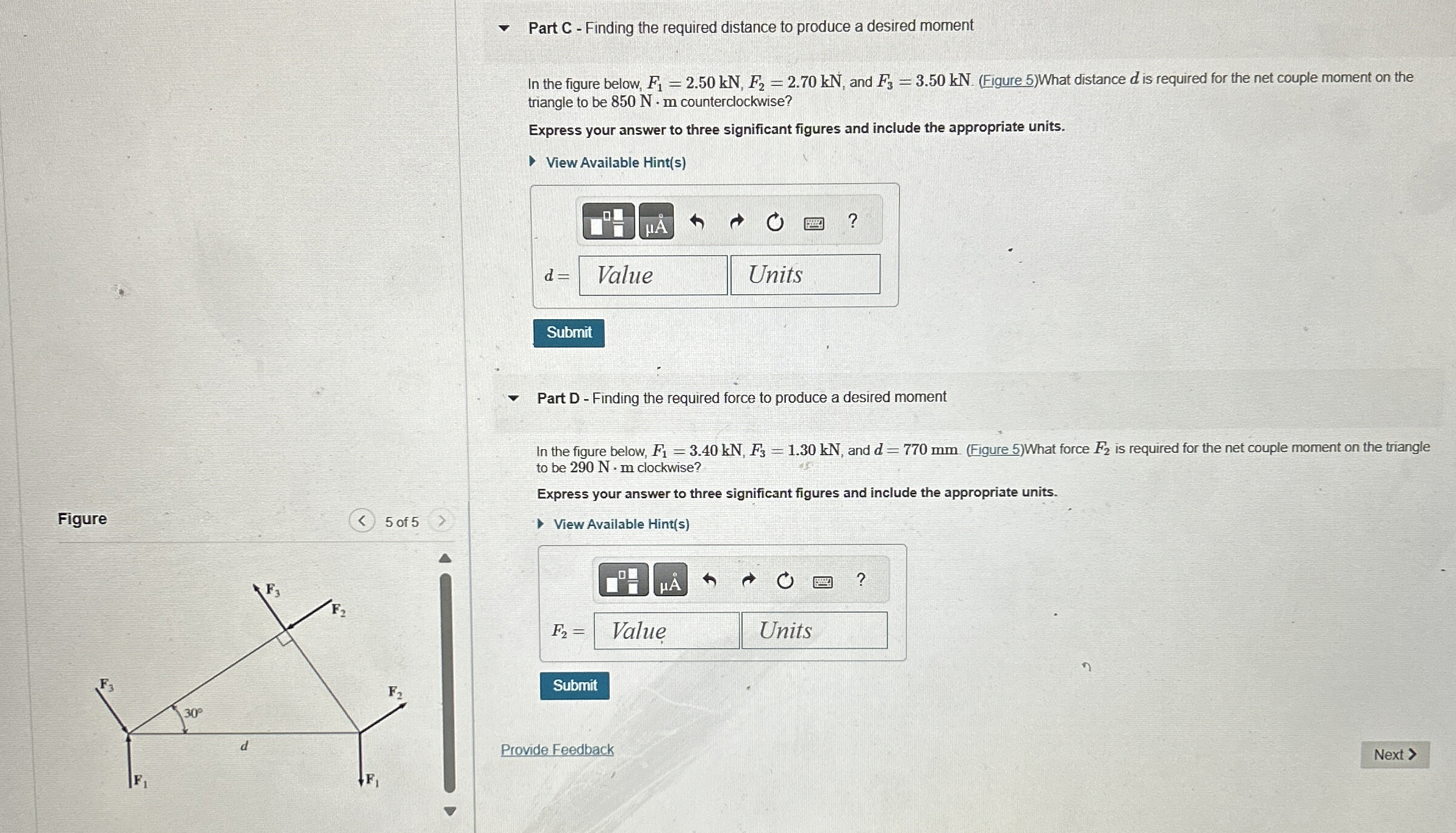 Solved Part C - ﻿Finding the required distance to produce a | Chegg.com