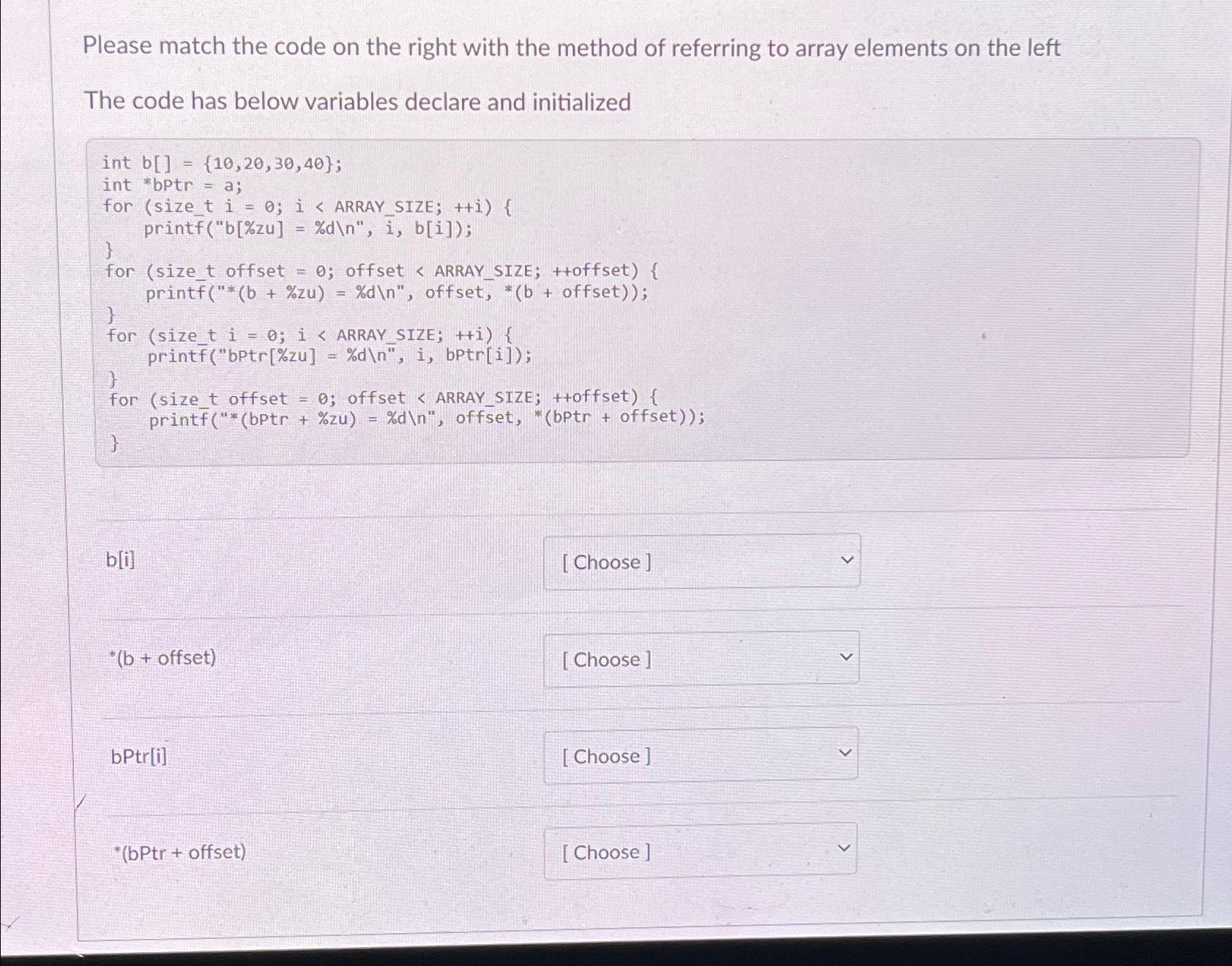 Solved Please match the code on the right with the method of | Chegg.com