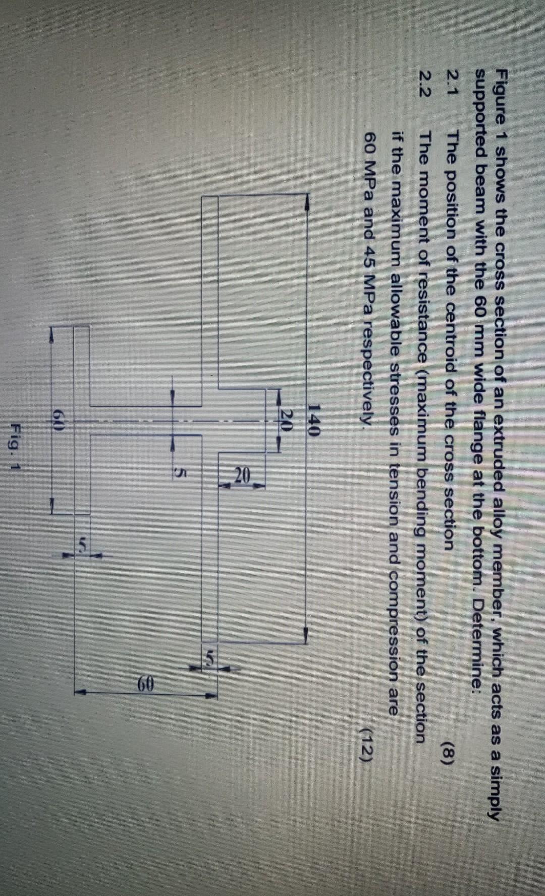 Solved Figure 1 Shows The Cross Section Of An Extruded Alloy | Chegg.com