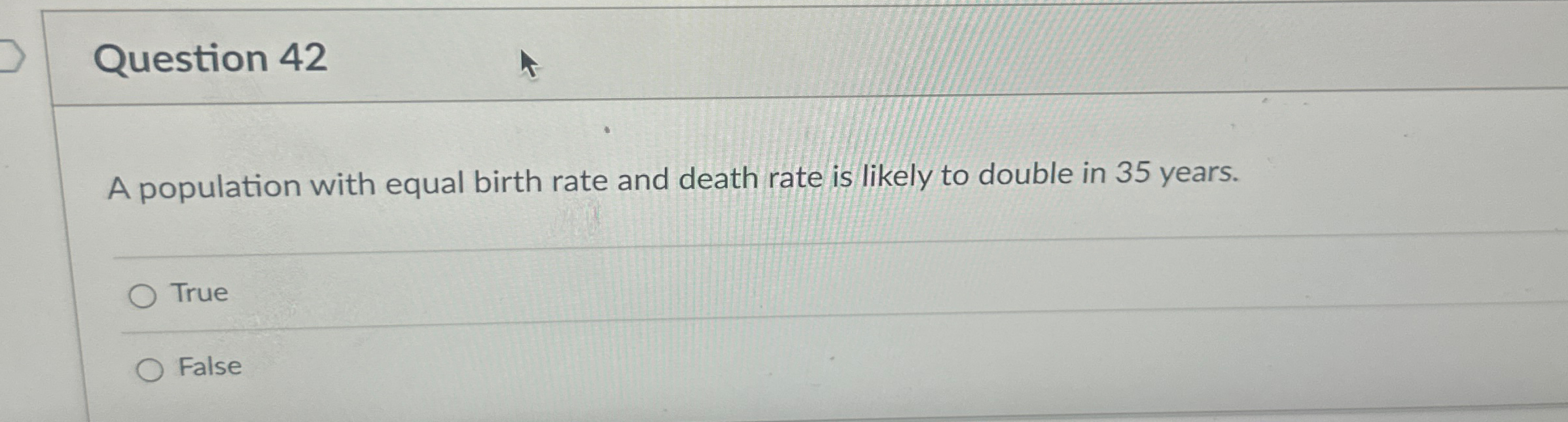 Solved Question 42A population with equal birth rate and | Chegg.com