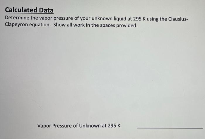 Solved Part A: Boiling Point of an Unknown Liquid H Unknown | Chegg.com