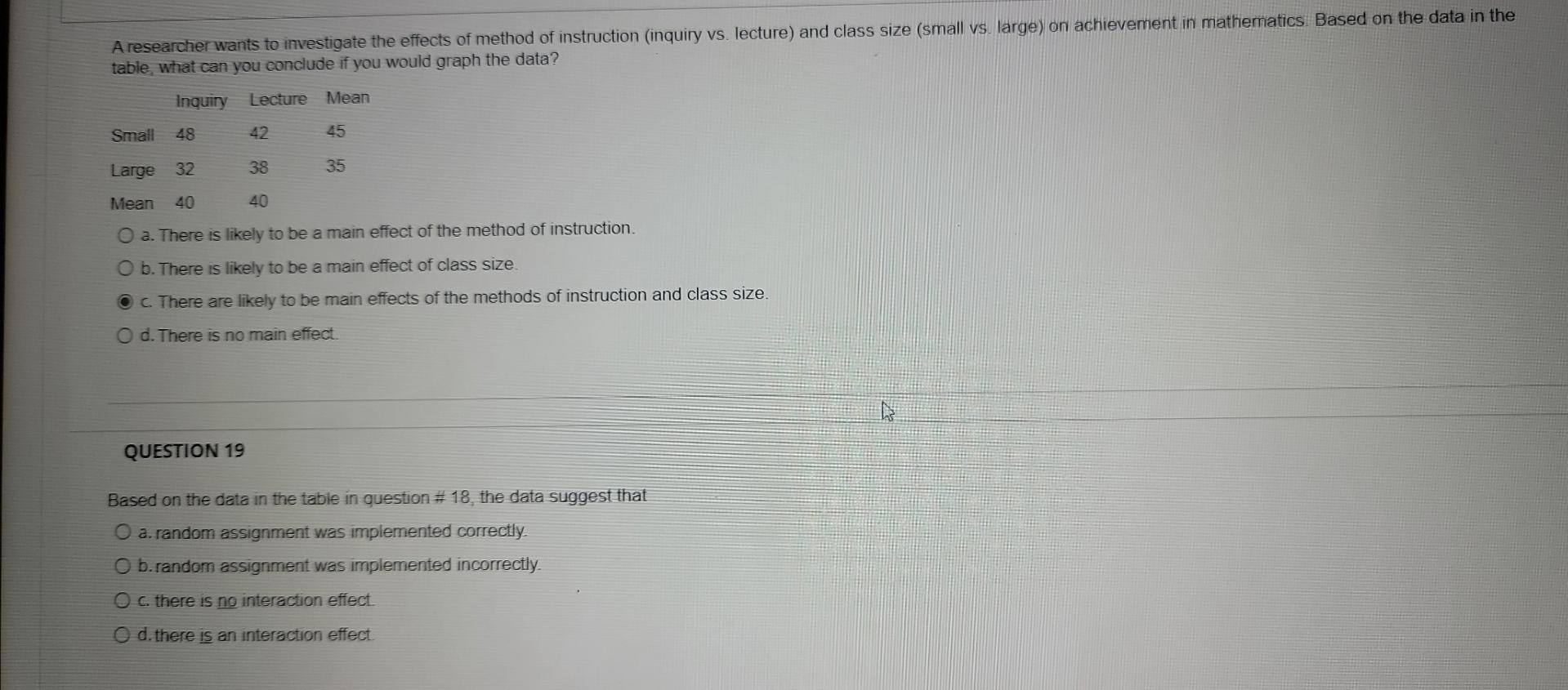 Solved A researcher wants to investigate the effects of | Chegg.com