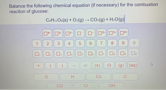 Solved Balance The Following Chemical Equation (if Necess