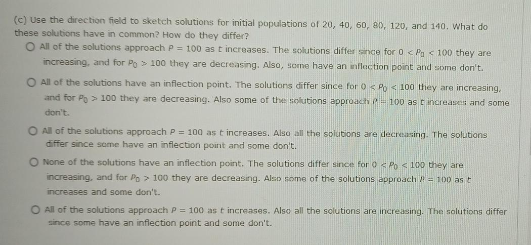 Solved Suppose That A Population Develops According To The | Chegg.com