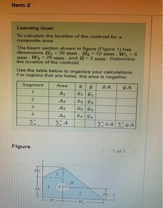 Solved Item 2 Learning Goal: To Calculate The Location Of | Chegg.com