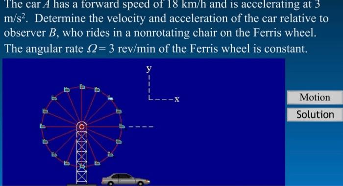 Solved The Car A Has A Forward Speed Of 18 Km/h And Is | Chegg.com