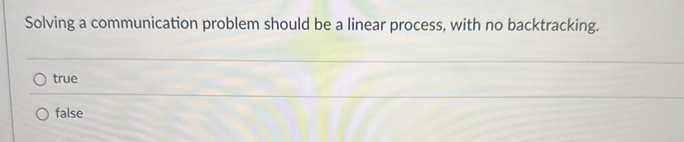Solved Solving a communication problem should be a linear | Chegg.com