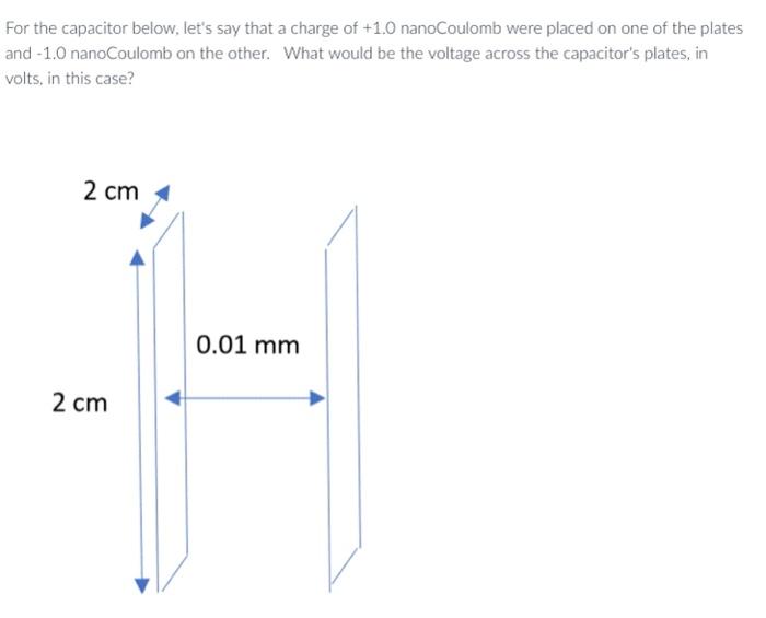 Solved Consider the two parallel plates shown below, | Chegg.com