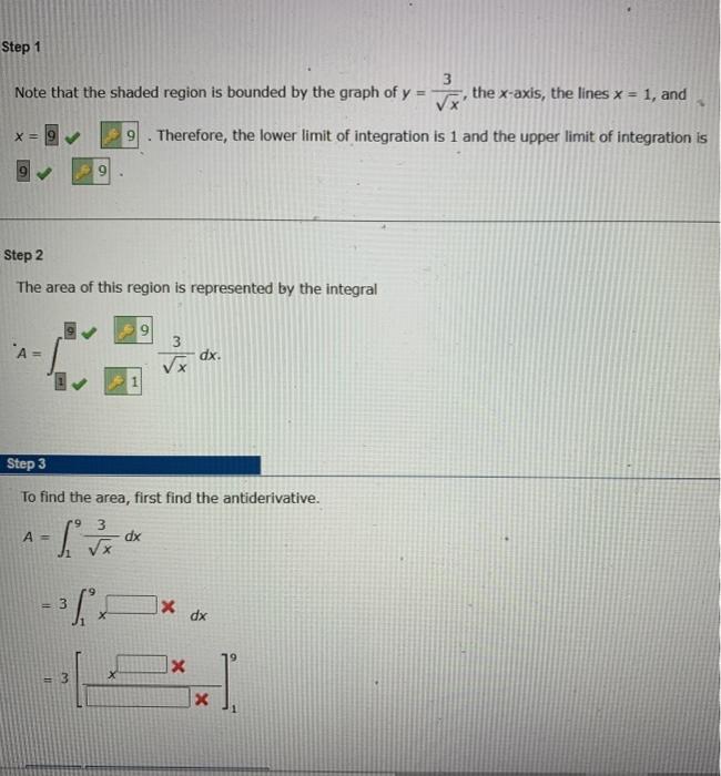 Solved Step 1 3 Note that the shaded region is bounded by | Chegg.com