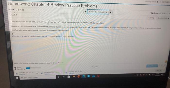 Solved Homework: Chapter 4 Review Practice Problems Score: 0 | Chegg.com