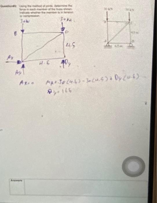 Axo= MA=30(4.6)−3−(4.5)+Dy(4.6)xy=165 | Chegg.com