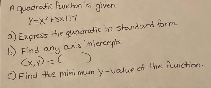 what is the range of this quadratic function y 8x2 32x 40