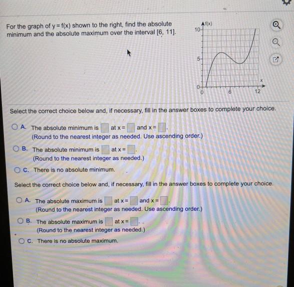 Solved For The Graph Of Y F X Shown To The Right Find Chegg Com