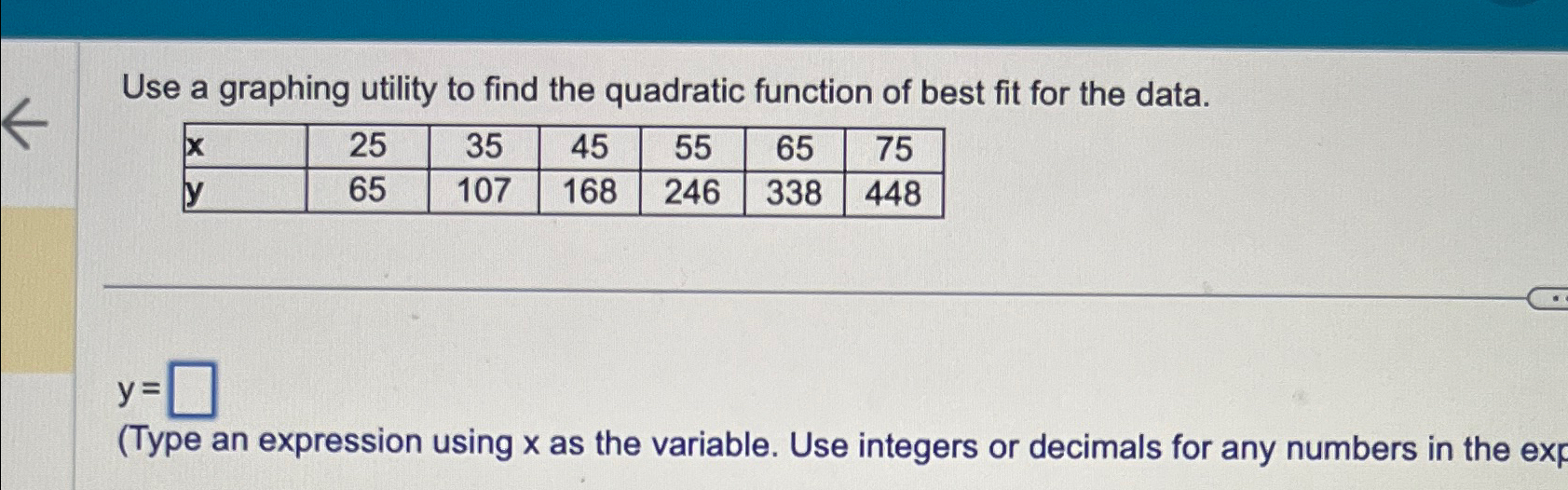 Solved Use a graphing utility to find the quadratic function | Chegg.com