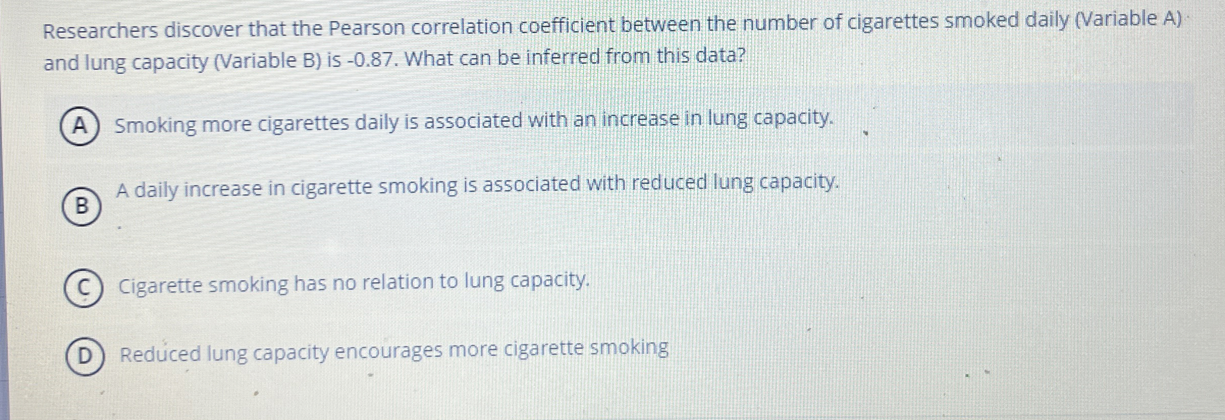 Solved Researchers discover that the Pearson correlation
