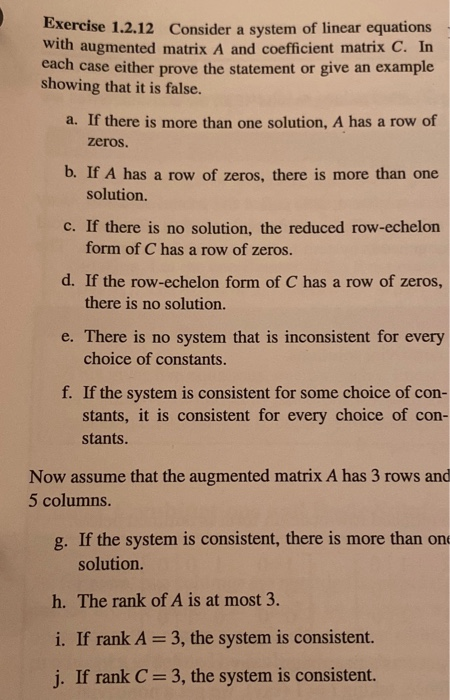 Solved Exercise 1.2.12 Consider a system of linear equations | Chegg.com
