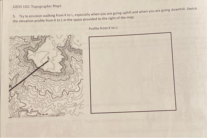 Solved 2. Topographic Map B Indicate On Topographic Map B | Chegg.com