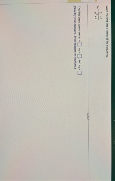 Solved Write the first three terms of the | Chegg.com