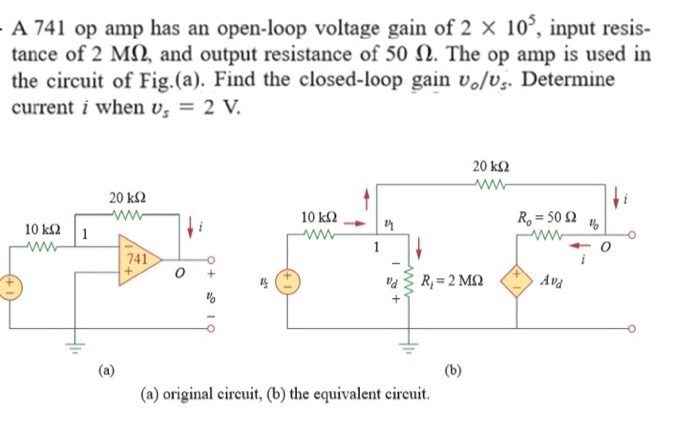 Solved - A 741 op amp has an open-loop voltage gain of 2 X | Chegg.com