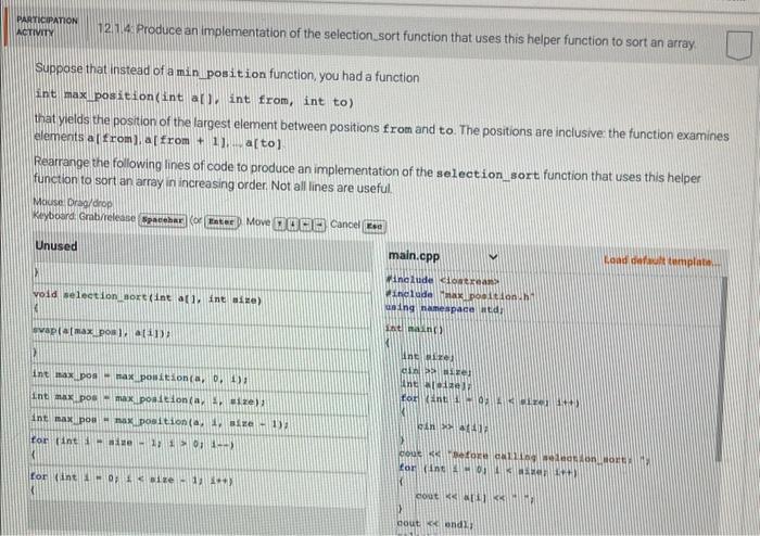 Solved suppose that instead of a min position function, you | Chegg.com