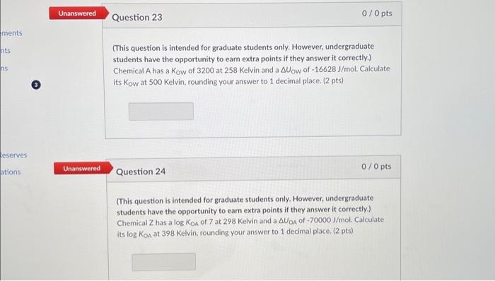 Solved (This question is intended for graduate students | Chegg.com