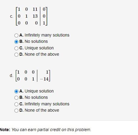 Solved For each system, determine whether it has a unique | Chegg.com
