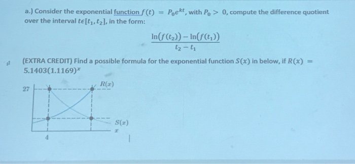 Solved a.) Consider the exponential function f(t) = Poert, | Chegg.com