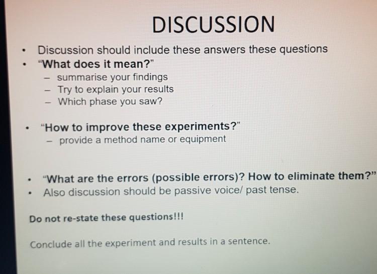 Solved DISCUSSION Discussion should include these answers | Chegg.com
