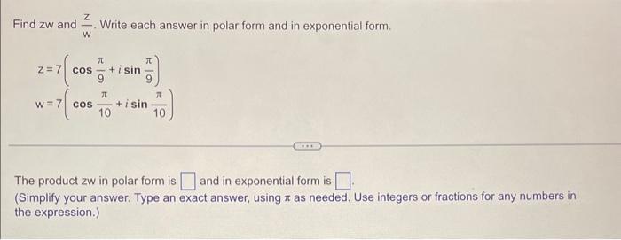 Solved Write the expression in rectangular form, x+yi, and | Chegg.com